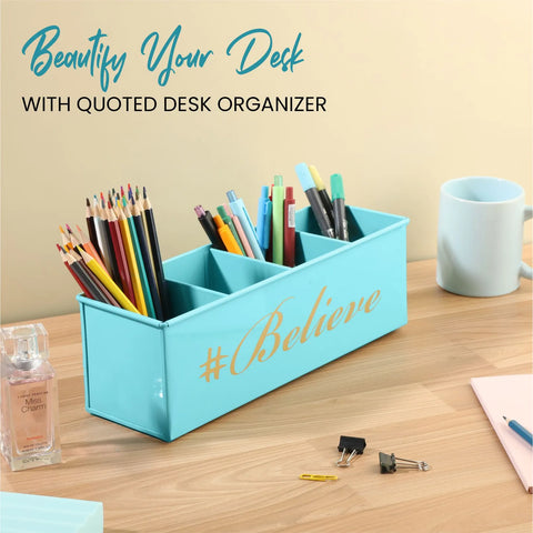 Dudki Believe Stainless Steel Desk Organizer