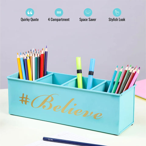 Dudki Believe Stainless Steel Desk Organizer