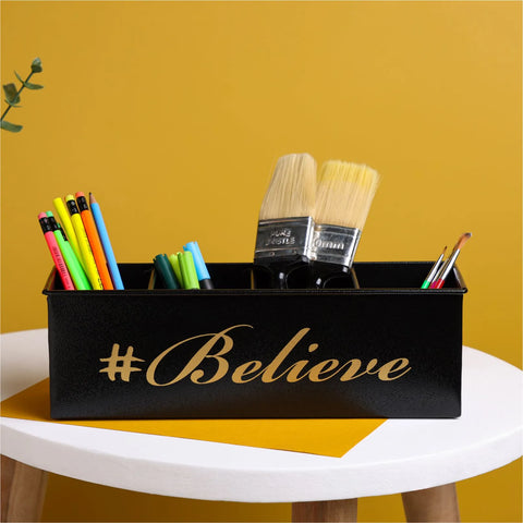 Dudki Believe Stainless Steel Desk Organizer