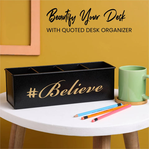 Dudki Believe Stainless Steel Desk Organizer