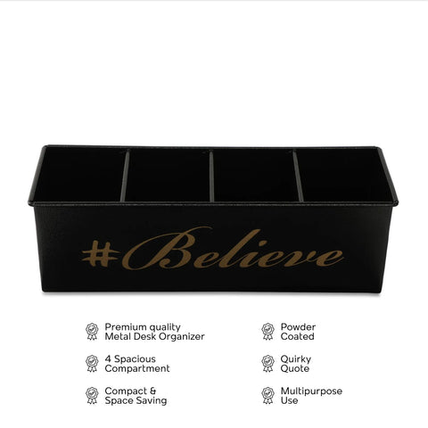 Dudki Believe Stainless Steel Desk Organizer