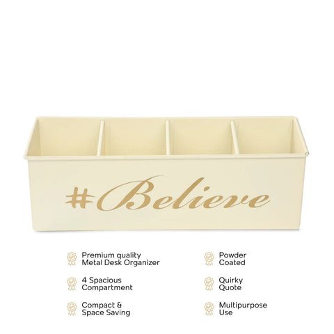 Dudki Believe Stainless Steel Desk Organizer