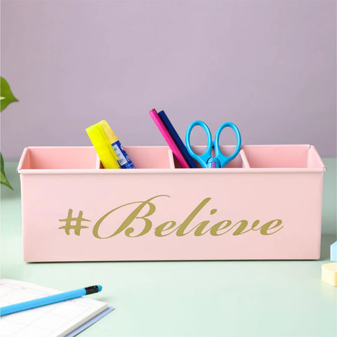 Dudki Believe Stainless Steel Desk Organizer