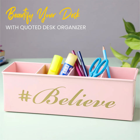 Dudki Believe Stainless Steel Desk Organizer