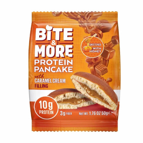 Bite & More Protein Pancake - Caramel Cream Pack of 12