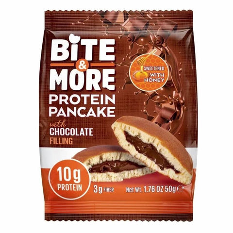 Bite & More Protein Pancake - Chocolate Filling Pack of 12