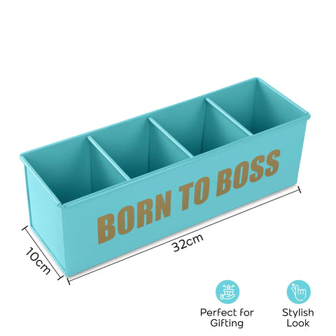 Dudki Born To Boss Stainless Steel Desk Organizer