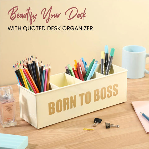 Dudki Born To Boss Stainless Steel Desk Organizer