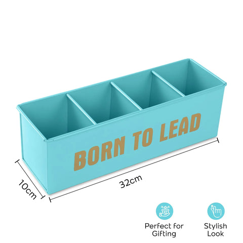 Dudki Born To Lead Stainless Steel Desk Organizer