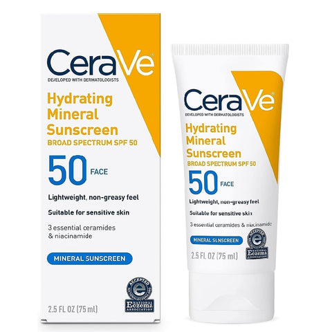 CeraVe 100% Mineral Sunscreen SPF 50 Cream