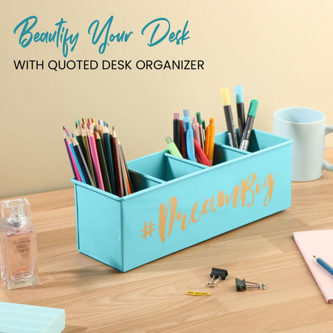 Dudki Dream Big Stainless Steel Desk Organizer