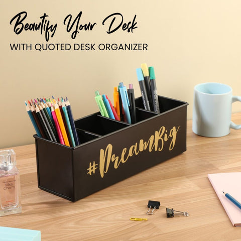 Dudki Dream Big Stainless Steel Desk Organizer