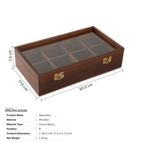 Dudki Handmade Wooden Spice Box