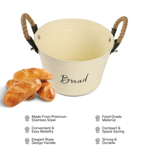 Dudki Metal Bread Basket Bucket