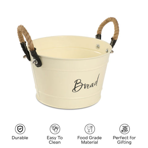 Dudki Metal Bread Basket Bucket