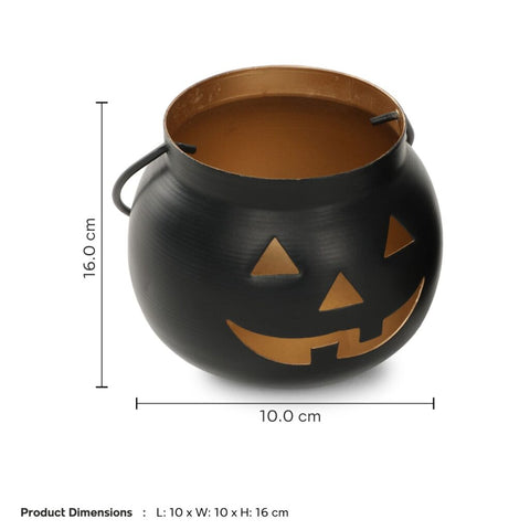 Dudki Metal Halloween Face Votive Candle Holder