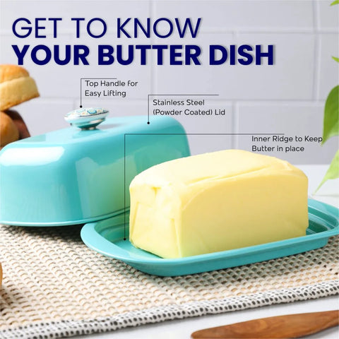 Dudki 500 Gm Capacity Stainless Steel Butter Dish