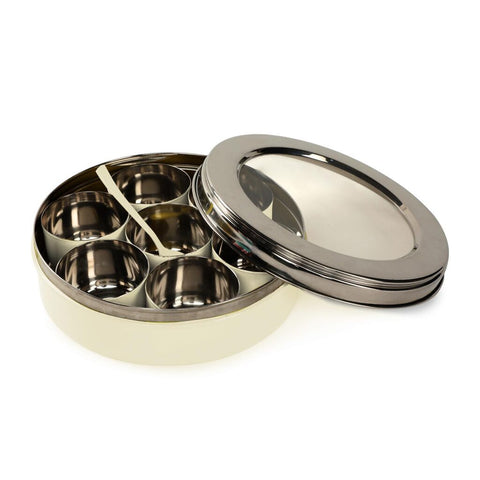 Dudki Stainless Steel Spice Box With 7 Containers