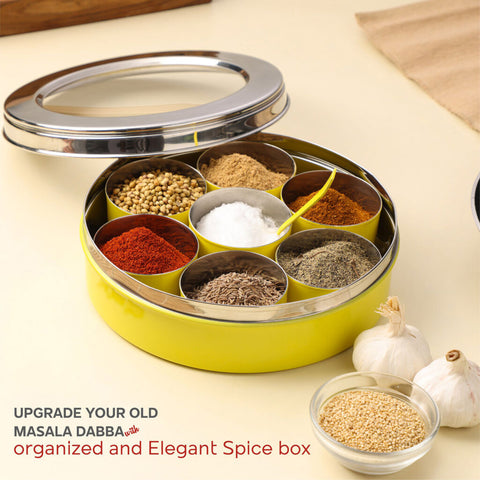 Dudki Stainless Steel Spice Box With 7 Containers