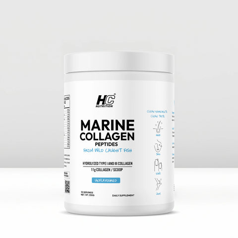 HC Nutrition Marine Collagen Peptides Vitamin C + Hyaluronic Acid 330gm