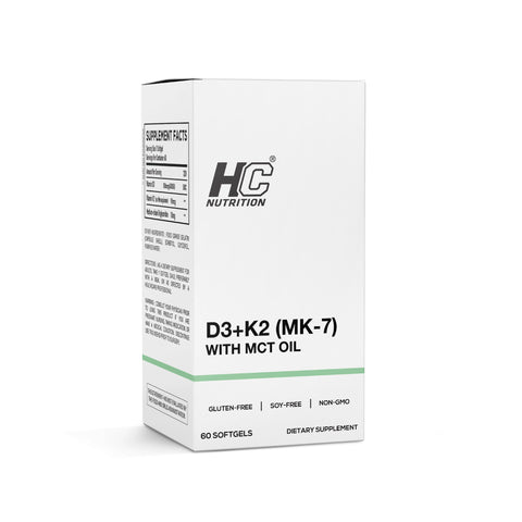 HC Nutrition Vitamin D3 + K2 MCT OIL Softgel Capsules