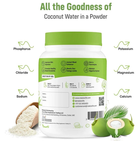 Makalu COCO Revive Natural Coconut Water Powder 500 Gm Jar