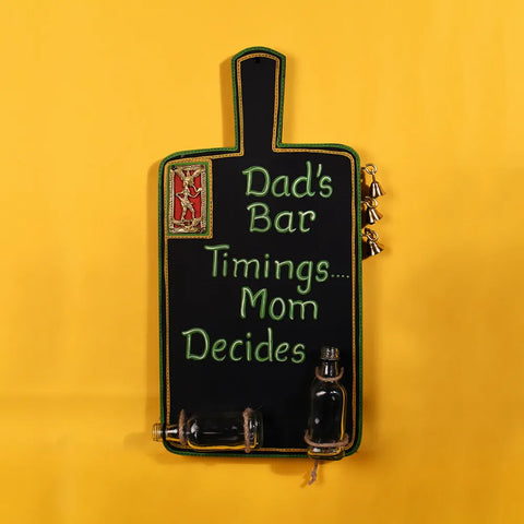 Dudki Bar Decor "Dad's Bar" Handcrafted in Wood