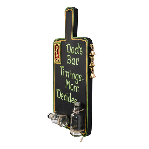 Dudki Bar Decor "Dad's Bar" Handcrafted in Wood