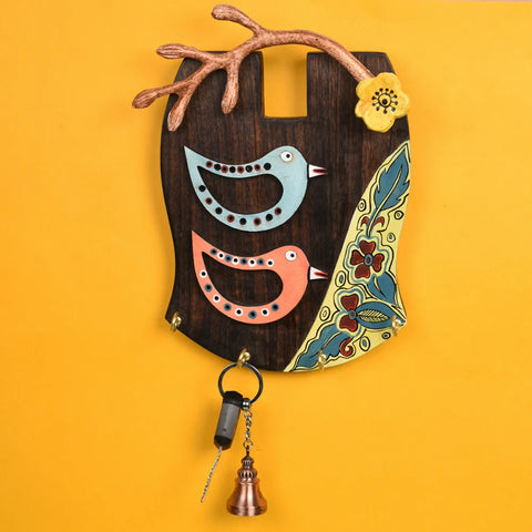 Dudki Key Holder Handcrafted Tribal Theme 4 Keys