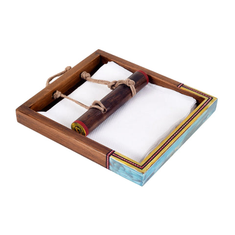 Dudki Teak tissue paper holder