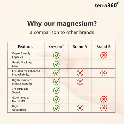 terra360° Magnesium Capsules - Heart, Muscle & Nerve Support