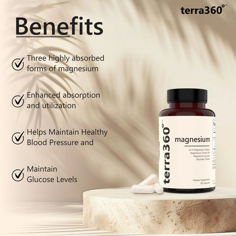 terra360° Magnesium Capsules - Heart, Muscle & Nerve Support