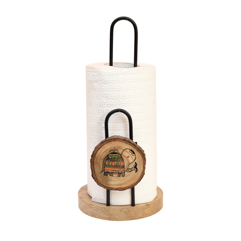 Dudki Tissue Roll Holder with Metal Dispenser