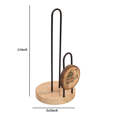 Dudki Tissue Roll Holder with Metal Dispenser