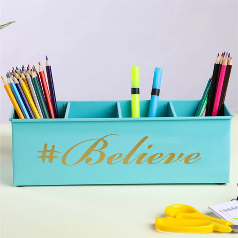 Dudki Believe Stainless Steel Desk Organizer