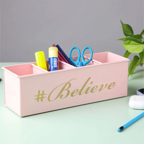 Dudki Believe Stainless Steel Desk Organizer