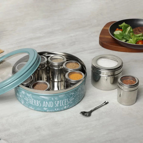 Dudki Stainless Steel 9-in-1 Spice Box