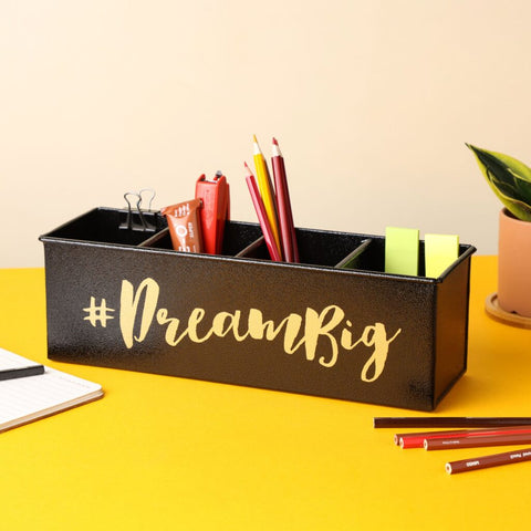 Dudki Dream Big Stainless Steel Desk Organizer