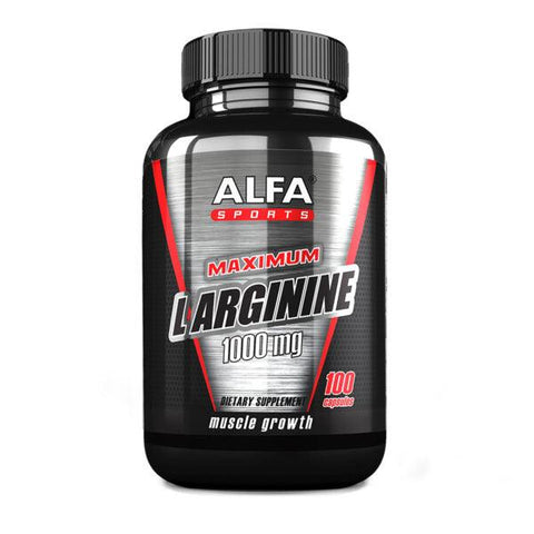 Maximum L Arginine 1000 mg - Muscle Builder - 100 capsules - Life of Riley Supplements Trading LLC