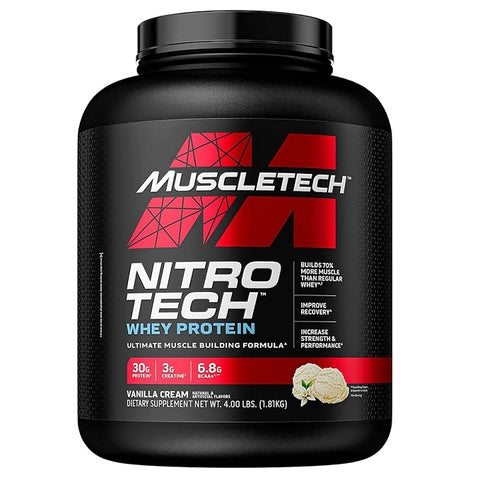 MuscleTech Nitro Tech Whey Protein Powder 4LB