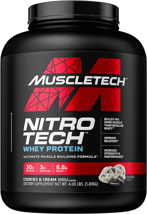 MuscleTech Nitro Tech Whey Protein Powder 4LB