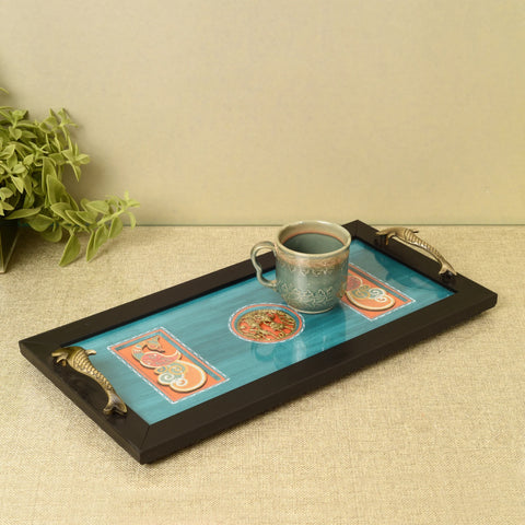 Peacock Elegance Tray