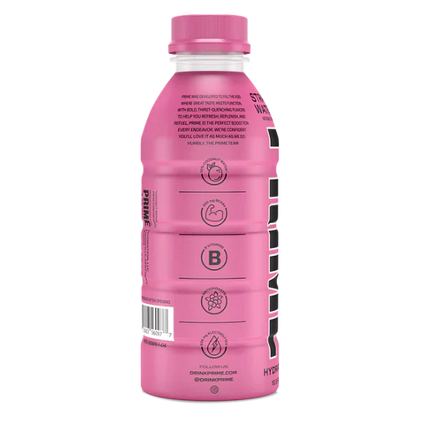 Prime Hydration Drink Sports Beverage "STRAWBERRY WATERMELON," Naturally Flavored, 10% Coconut Water, 250mg BCAAs, B Vitamins, Antioxidants, 834mg Electrolytes, Only 20 Calories per 16.9 Fl Oz Bottle - Life of Riley Supplements Trading LLC