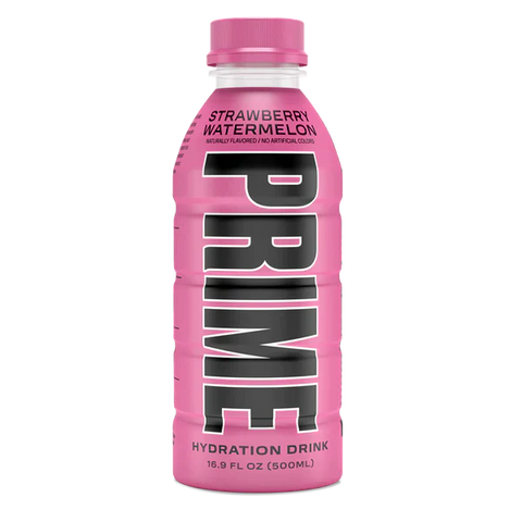 Prime Hydration Drink Sports Beverage "STRAWBERRY WATERMELON," Naturally Flavored, 10% Coconut Water, 250mg BCAAs, B Vitamins, Antioxidants, 834mg Electrolytes, Only 20 Calories per 16.9 Fl Oz Bottle - Life of Riley Supplements Trading LLC