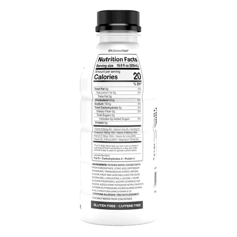 Prime Hydration Drink Sports Beverage "META MOON," Naturally Flavored, 10% Coconut Water, 250mg BCAAs, B Vitamins, Antioxidants, 834mg Electrolytes, Only 20 Calories per 16.9 Fl Oz Bottle - Life of Riley Supplements Trading LLC