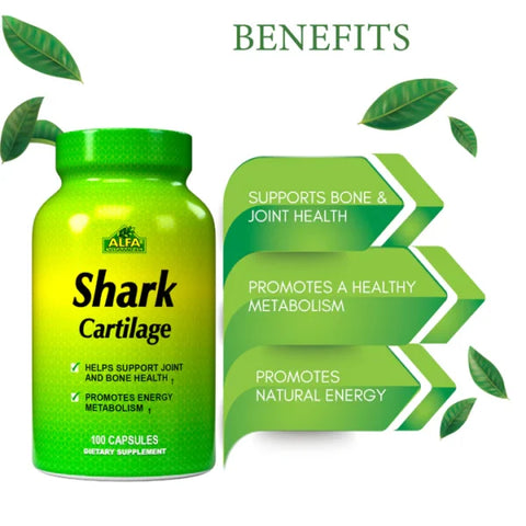 Shark Cartilage 1500 mg - 100 capsules - Life of Riley Supplements Trading LLC