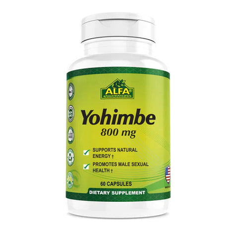 Yohimbe - Male Dietary Supplement with 800mg pure extract - 60 capsules - Life of Riley Supplements Trading LLC