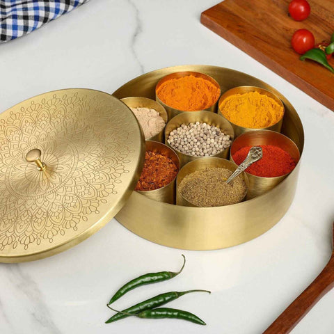 Dudki Brass Spice Box