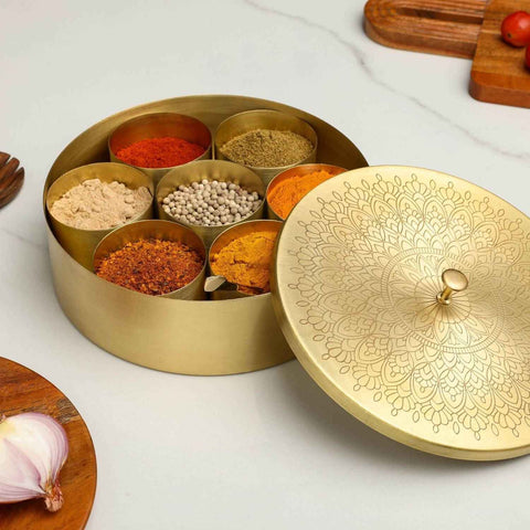 Dudki Brass Spice Box