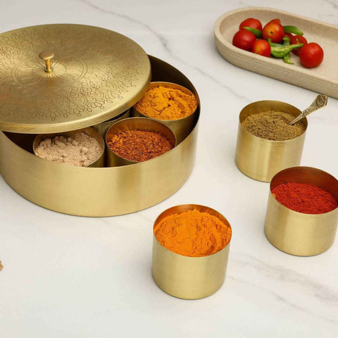 Dudki Brass Spice Box